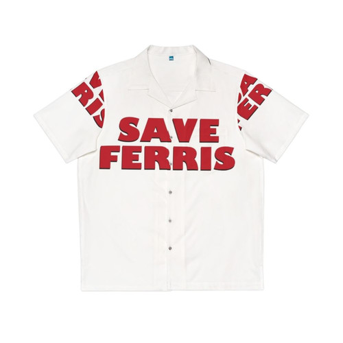 "Save Ferris" Hawaiian Shirt inspired by the 80s classic film Ferris Bueller's Day Off