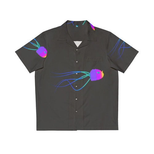 Colorful Hawaiian shirt featuring jellyfish and legendary animals