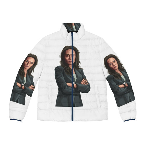 Money Heist Bella Ciao Puffer Jacket featuring the iconic Professor character