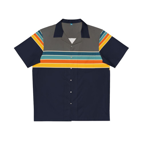 Retro 70s Abstract Stripes Hawaiian Shirt