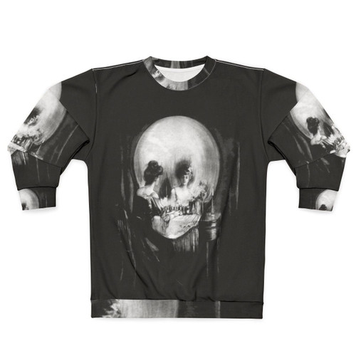 All Is Vanity Gothic Sweatshirt with Skull Design