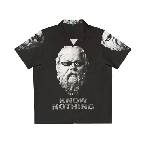 "Know Nothing" Hawaiian Shirt featuring Socratic philosophy and skepticism