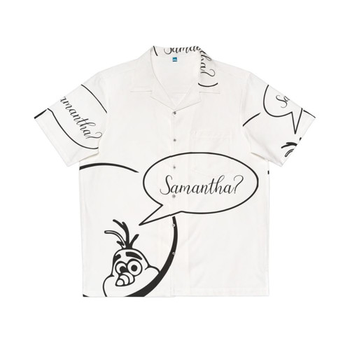 Samantha Disney Frozen Hawaiian Shirt with Floral and Winter Wonderland Print