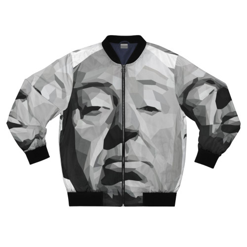 Alfred Hitchcock Geometric Graphic Bomber Jacket