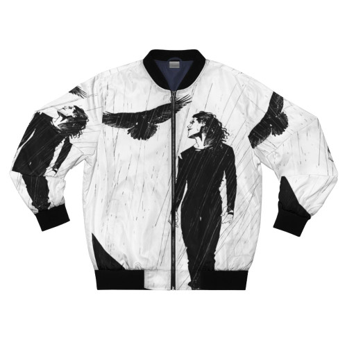 The Raven Bomber Jacket - A stylish and edgy bomber jacket inspired by the iconic film 'The Crow' and its lead character, Brandon Lee's 'The Raven'