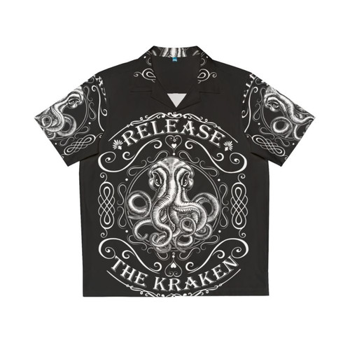Kraken-inspired Hawaiian shirt design