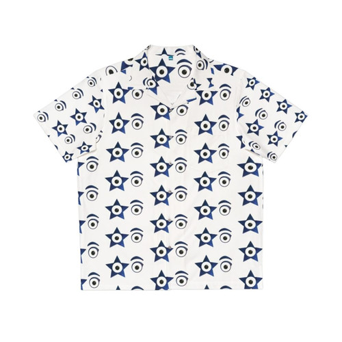 Kiss the Band Galaxy Stars Hawaiian Shirt with Cosmic Print