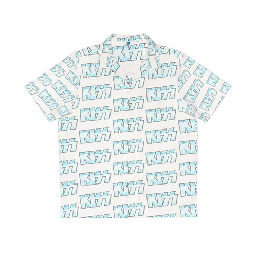 Kiss the Band Clouds Blue Sky Hawaiian Shirt