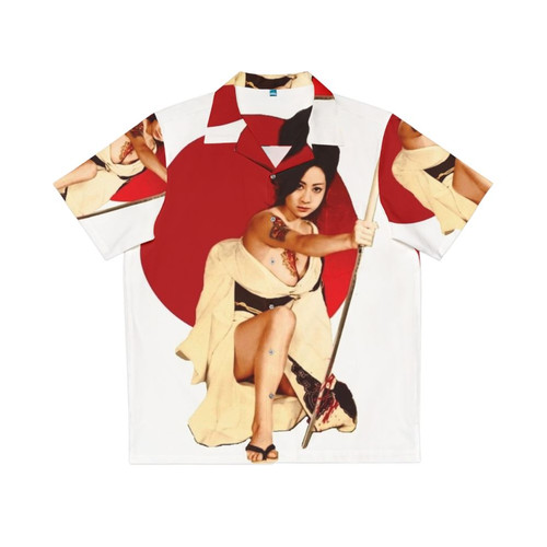 Reiko Ike Hawaiian Shirt with Japanese Samurai Inspired Design