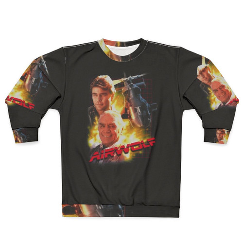 Airwolf 80s TV Series Helicopter Sweatshirt