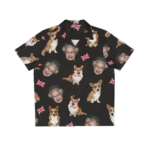 Regal Corgis Hawaiian Shirt with Queen Elizabeth's Beloved Corgi Dogs