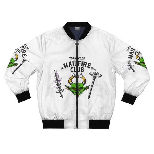 Grixis dragons and Nicol Bolas themed bomber jacket