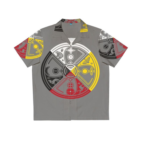 Sacred Hoop Medicine Wheel Hawaiian Shirt with Native American Symbols