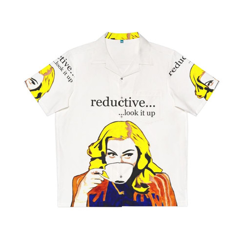 Reductive white Hawaiian shirt