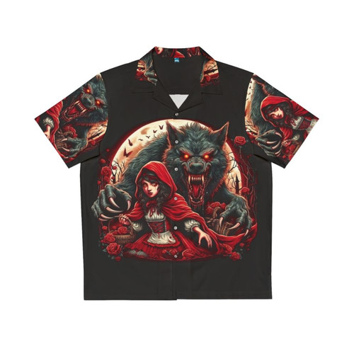 Red Riding Hood and Wolf fantasy Hawaiian shirt