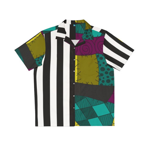 Jack Skellington and Sally Ragdoll Patchwork Hawaiian Shirt