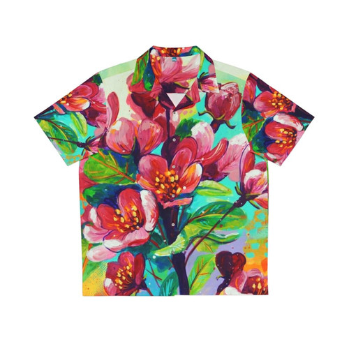 Red apple blossom Hawaiian shirt