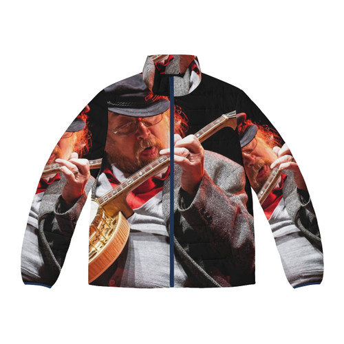 Legendary Tenor Banjo Player Wearing Puffer Jacket