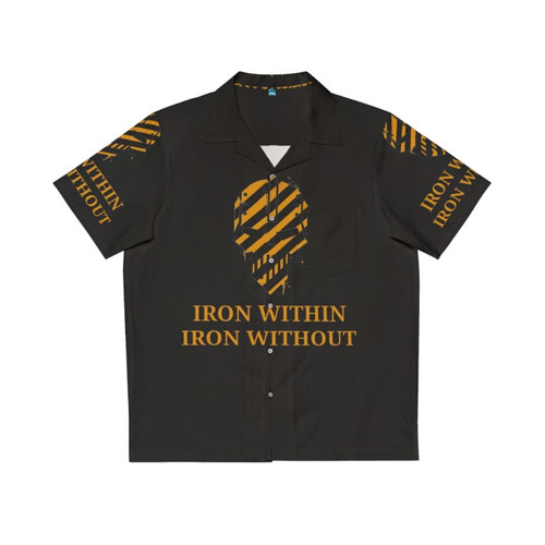 Iron Warriors Hawaiian Shirt with Logo and Skull Design