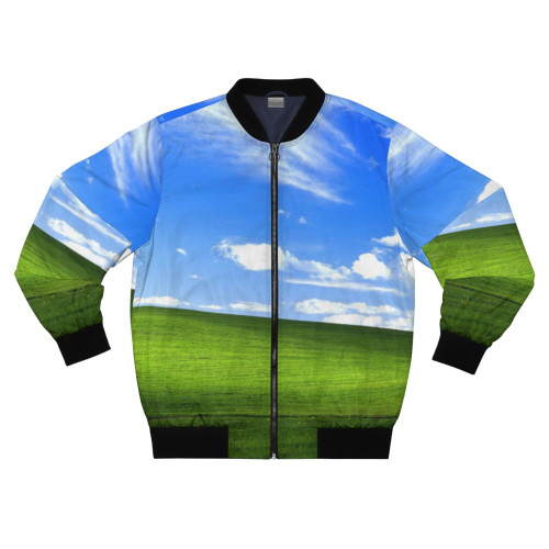 Retro Windows XP Wallpaper Pattern Bomber Jacket