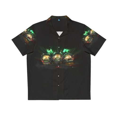 Kerbal Space Program Hawaiian Shirt with Spacecraft Design