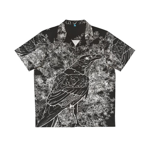 Raven Hawaiian Shirt with Gothic & Spooky Design