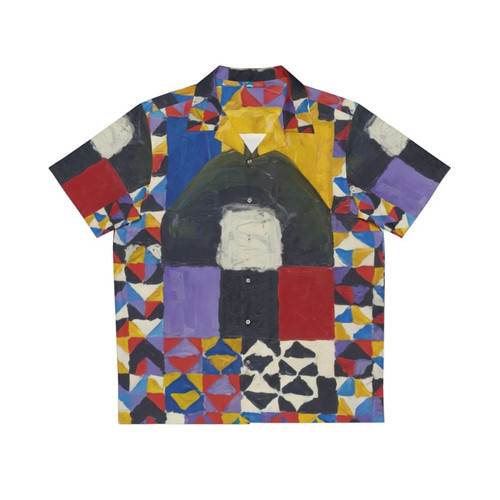 Alfred Jensen's Tattoed 1958 Hawaiian Shirt with spiritual geometry and cosmic patterns