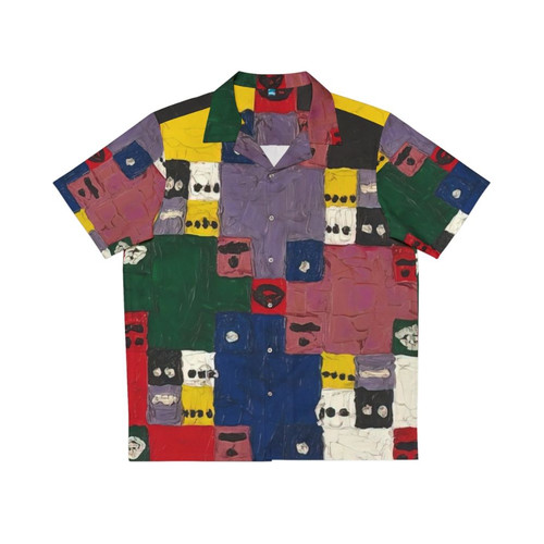 Vintage Alfred Jensen Abstract Art Hawaiian Shirt