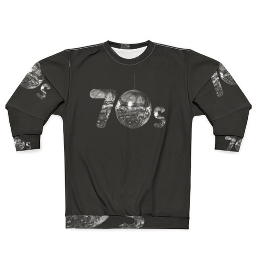 Retro 70s disco ball graphic sweatshirt