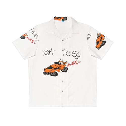 Rocket League themed Hawaiian shirt with Octane, Fennec, and Scarab