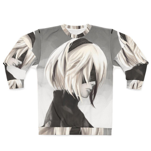 2B Nier Automata Sweatshirt Fanart Digital Illustration