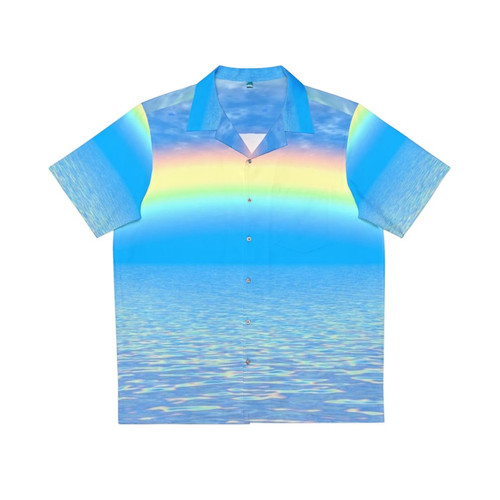 Colorful rainbow pattern Hawaiian shirt