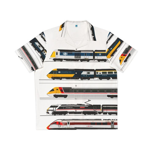 British High Speed Trains Hawaiian Shirt with Prototype Train Designs