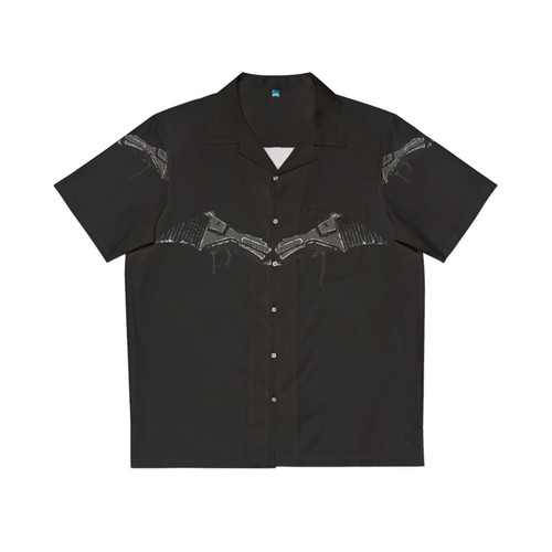 Robert Pattinson Patman Hawaiian Shirt with Minimal Comic Book Design
