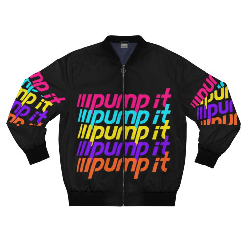 Bright and bold retro bomber jacket with 80s/90s inspired design