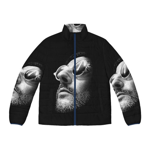 Vintage 'Léon: The Professional' movie puffer jacket with minimal vector artwork