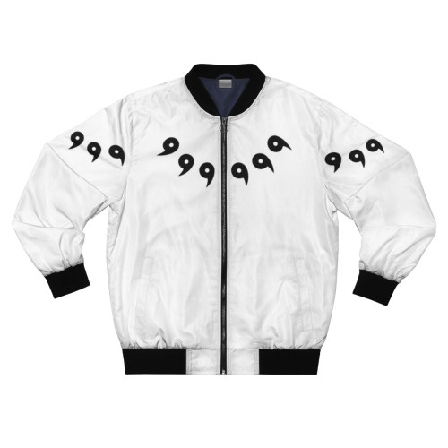 Anime Sage of the Six Paths Tomoe Bomber Jacket with Sharingan and Rinnegan Design