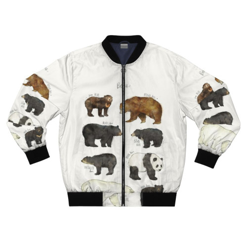 Bears Bomber Jacket with Nature Inspired Design