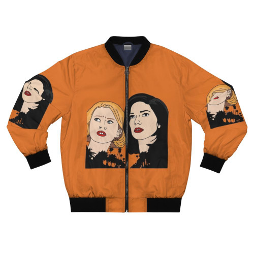 Mulholland Drive inspired bomber jacket, featuring elements from the iconic David Lynch film