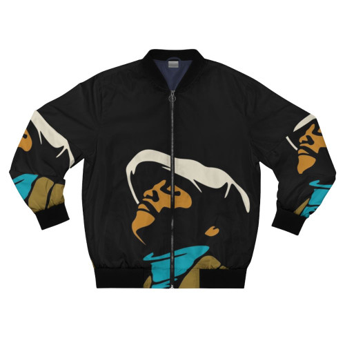 Donny Hathaway wearing a vintage-inspired bomber jacket