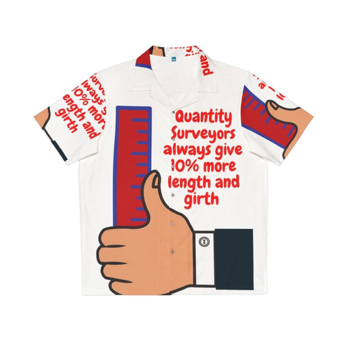 Quantity surveyor wearing a colorful Hawaiian shirt