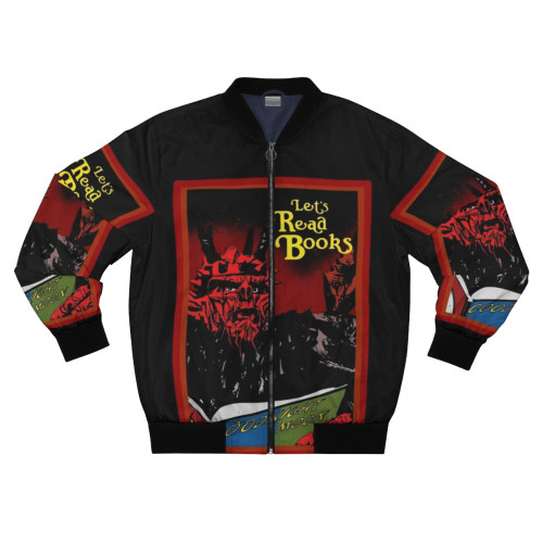 Oderus Urungus GWAR bomber jacket with "Let's Read Books" design