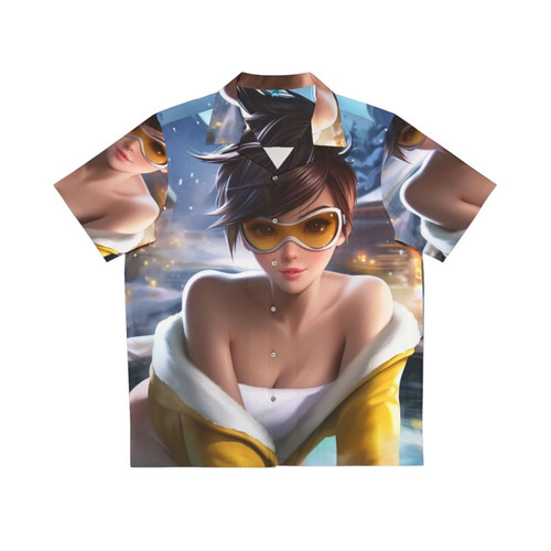 Hot Spring Tracer Hawaiian Shirt with Tropical Print