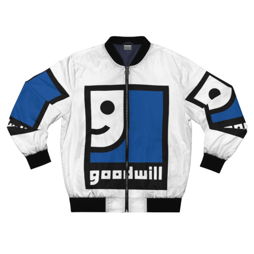 Vintage Goodwill logo bomber jacket, secondhand clothing