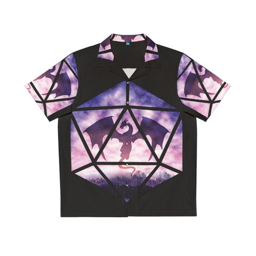 Purple Sky Dragon D20 Hawaiian Shirt