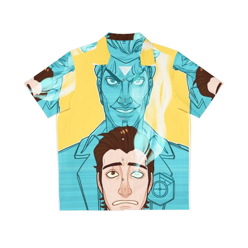 Rhysie's Borderlands Hawaiian Shirt with cyborg design