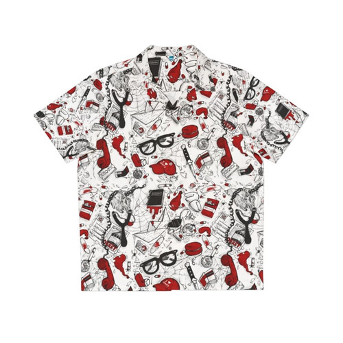 Horror movie inspired Hawaiian shirt with repeating pattern design