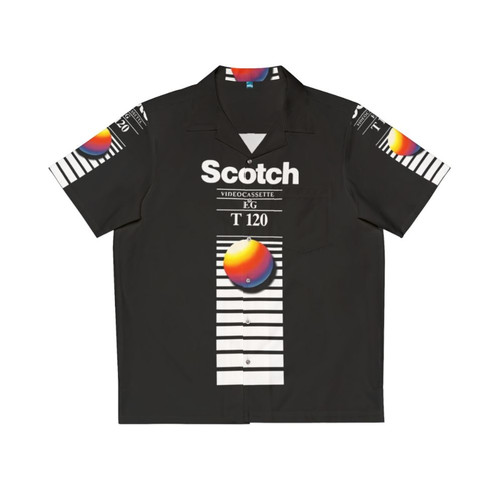 Retro VHS tape vaporwave aesthetic Hawaiian shirt