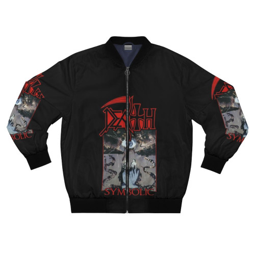 Opeth album art inspired bomber jacket with a galaxy and death symbolic design