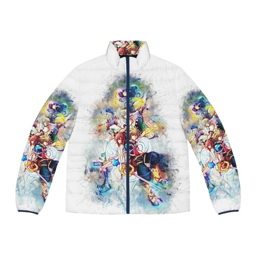 Kingdom Hearts Family Puffer Jacket featuring characters from the popular anime game